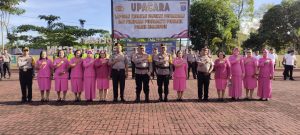 Kapolres Pimpin Upacara Kenaikan Pangkat dan Pelepasan Purnabakti di Polres Simalungun