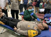 Kapolres ajak peserta aksi buruh di Jakarta Utara ikut donor darah