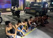 Hendak Tawuran,Polres Pematangsiantar Amankan 26 Remaja Bawa Sajam Saat KRYD