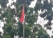 Bendera Merah Putih yang sudah robek, tetap dikibarkan di Lapas Perempuan Kelas IIA Pekanbaru
