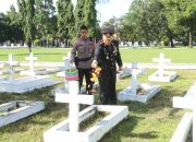 Sinergitas TNI-Polri, Kapolres Simalungun Hadiri Upacara Ziarah Nasional HUT Ke-79 TNI Tahun 2024