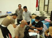 Sambut Hari Jadi Humas Polri ke-73 Polres Sergai Gelar Donor Darah