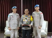 Kapolda Kaltara menyambut dua personelnya dari Afrika Tengah