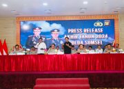 Kapolda Pimpin Press Release Akhir Tahun Kinerja Saktker dan Jajaran Polda Sumsel di Ta.2024