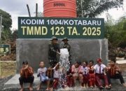 Kodim Kotabaru bangun lima titik air bersih bagi warga pesisir
