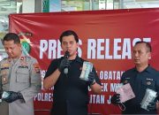 Polisi gelar jumpa pers soal narkotika di pasar