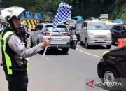 H+2 lebaran volume kendaraan di jalur utama Cianjur meningkat