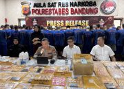 Polrestabes Bandung ringkus 63 pengedar narkoba selama Mei 2025
