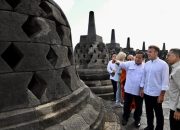 Menbud dampingi Presiden Prabowo sambut Macron di Candi Borobudur