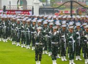 Gladi bersih HUT RI, Paskibraka bentuk formasi angka 80 di Istana