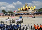 Pemkab Lampung Selatan upacara HUT RI di titik nol Sumatera dari Jawa