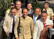 Nadiem Makarim tiba di Gedung Merah Putih KPK