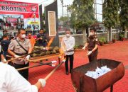 Polres Pasaman musnahkan sisa barang bukti 15 kg ganja