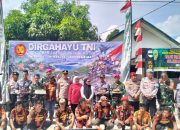 Sinergi TNI–Polri, Pemerintah dan Pemuda di Bedagai Rayakan HUT TNI dengan Gotong Royong dan Kejutan Kue