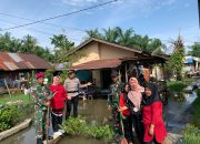 TNI–Polri, Pemerintah Desa, Ormas Gotong Royong dan Tinjau Banjir di Bedagai
