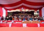 Polda Sumut Gelar Konferensi Pers Pengungkapan Kasus Narkotika, Polres Sergai Ungkap 261 Kasus Sepanjang 2025