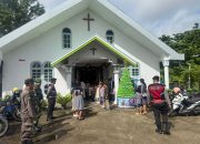 Personel Ops Lilin Kapuas 2025 Amankan Ibadah di Gereja Katedral Jalan A yani dan GPIB Ketapang Jalan M.Thohir Ketapang
