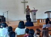 Polsek Sungai Laur Laksanakan Kegiatan Minggu Kasih di Gereja Misi Injili Indonesia Desa Sinar Kuri