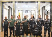 Danrem 044/Gapo Terima Silaturahmi Pejabat Danlanal Palembang yang Baru