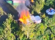 Anggota OPM Kodap III/Puncak Pimpinan Lekagak Talenggen Bakar Rumah Warga di Kampung Muara Distrik Pogoma, Tim Patroli Koops TNI Habema Amankan Lokasi
