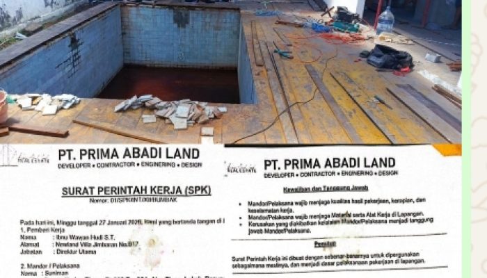 Kontraktor PT. Prima Abadi Land Putus Kontrak Mandor Proyek Villa di Canggu, Siap Tempuh Jalur Hukum