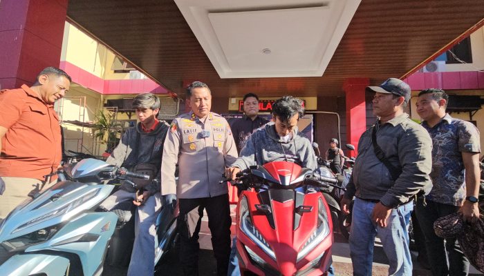 Korban Curanmor Usai Polres Probolinggo Temukan dan Serahkan Motor yang Hilang Ke masyarakat