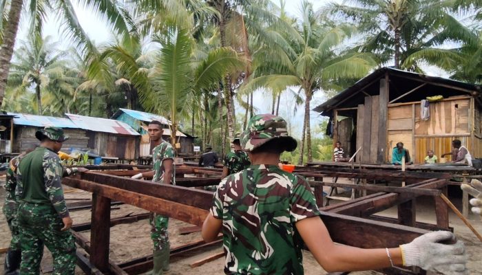 Pembangunan Rumah Terus Digenjot, Satgas TMMD Kodim 1710/Mimika Kejar Target Penyelesaian