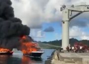 Polisi : Dua unit kapal cepat terbakar di Pelabuhan Kepsul
