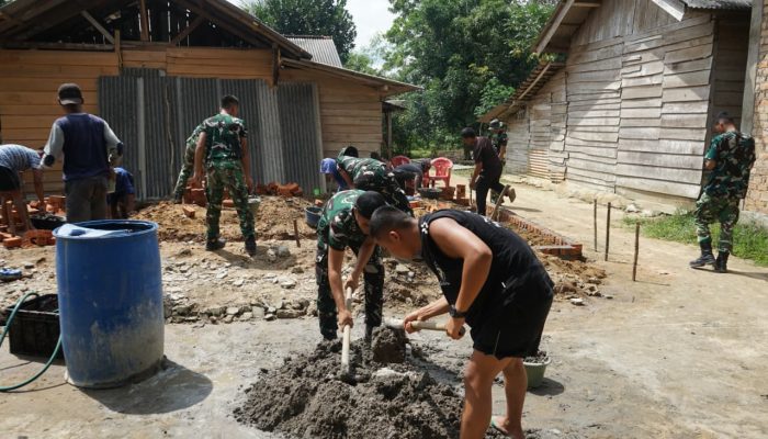 Program TMMD Kodim 0402/OKI Sentuh Rakyat Kecil Lewat Pembangunan RTLH