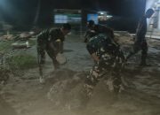 Kejar Target Penutupan, Satgas TMMD Kodim 0402/OKI Bekerja Hingga Malam Hari