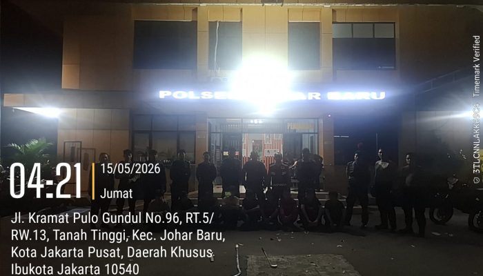 Polres Jakpus Cegah Remaja Yang Akan Tawuran di Johar Baru, 9 Orang dan Sajam Diamankan