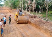 TMMD Ke-128 Kodim 0402/OKI, Progres Pembangunan Jalan di Desa Pematang Sukatani Hampir Rampung 100 Persen