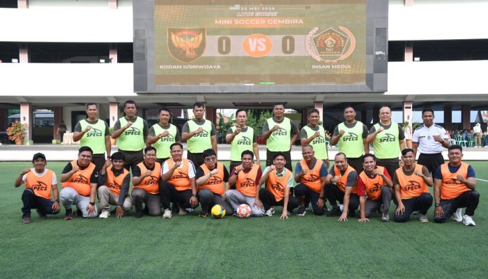 Kodam II/Sriwijaya Gelar Olahraga dan Baksos Bersama Awak Media dan Masyarakat 