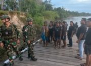 Koops TNI Habema Evakuasi 44 Pendulang Emas dari Gangguan OPM di Pegunungan Bintang     