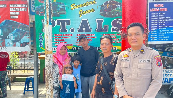 Polres Sergai Fasilitasi Pemulangan Pasutri Dan Dua Anaknya ke Jakarta