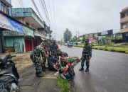 Semangat Gotong Royong, Kodim 1710/Mimika Bersihkan Lingkungan Bersama Masyarakat