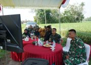 Kegiatan Vicon Serentak Persiapan Panen Raya Perdana di Wilayah Kodim 0402/OKI Digelar di Desa Sindang Sari