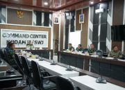 Kasdam II/Sriwijaya Ikuti Rapat Evaluasi Pembentukan Satuan Brigif, Brigif TP, Yonif, dan Yonif TP Jajaran TNI AD TA 2026 Secara Vicon