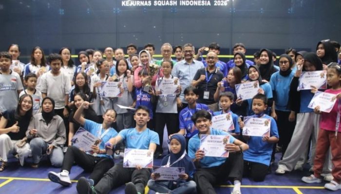 Jawa Barat juara umum Kejurnas Squash 2026