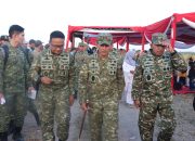 Dandim 0402/OKI Dampingi Pangdam II/Sriwijaya Hadiri Panen Raya TNI Dukung Ketahanan Pangan Nasional