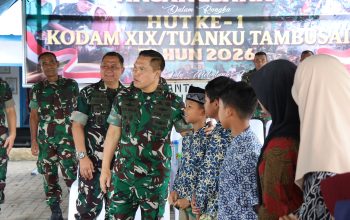 Pangdam XIX Tuanku Tambusai Kunjungi Panti Asuhan Hikmah, Salurkan Bantuan dan Harapan