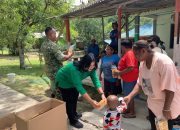 Canda Tawa Warnai Lokasi TMMD Ke-129, Kehangatan Dansatgas dan Ketua Persit Hadirkan Kebahagiaan bagi Mama-Mama dan Anak-Anak Kampung Sesor
