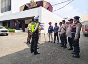 Polsek Cempaka Putih Siagakan Personel Layani Aksi Unjuk Rasa di Kantor Gudang Garam