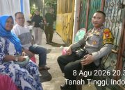 Deteksi Dini Gangguan Kamtibmas, Bhabinkamtibmas Sambangi Satkamling Tanah Tinggi