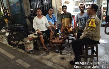 Jelang Tengah Malam, Kamtibmas RW 11 Johar Baru Diperkuat Bersama Warga
