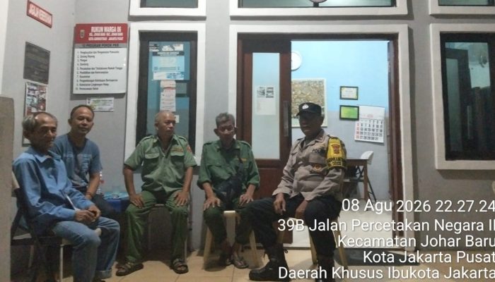 Kewaspadaan Diperkuat, Warga RW 06 Johar Baru Bersama Jaga Keamanan Lingkungan