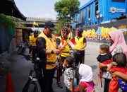 JJOS Semarak HUT ke-81 RI, Polsek Kawasan Kalibaru Polres Priok, Gelar Gowes Sehat Bersama Masyarakat