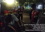Polsek Senen Gelar Razia Stasioner, Tekan Ruang Gerak Kriminalitas