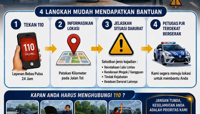 Layanan Korlantas Polri 110 Kami Siap Melayani Melindungi dan Mengayomi Anda Sepanjang Jalan Tol