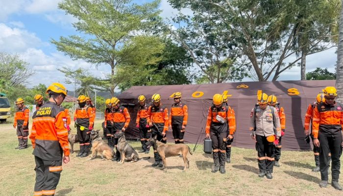 -9 SAR Polri Perkuat Operasi Kemanusiaan Pascagempa NTT